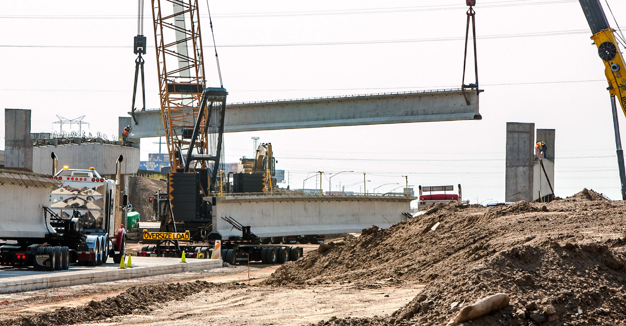 Ina Road bridge construction